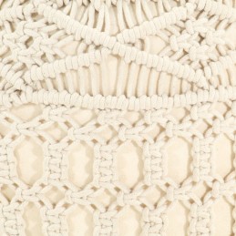 Acquista Pouf Lavorato a Mano in Macramé 45x30 cm in Cotone con riferimento GHV-324001 della ditta 