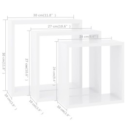 Acquista Mensole a Cubo da Parete 3 pz Bianche in MDF con riferimento GHV-323949 della ditta 