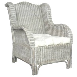 Acquista Divano con Cuscino Grigio in Rattan Naturale e Lino con riferimento GHV-325464 della ditta 
