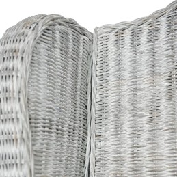 Acquista Divano con Cuscino Grigio in Rattan Naturale e Lino con riferimento GHV-325464 della ditta 