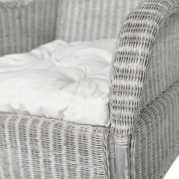 Acquista Divano con Cuscino Grigio in Rattan Naturale e Lino con riferimento GHV-325464 della ditta 