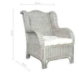 Acquista Divano con Cuscino Grigio in Rattan Naturale e Lino con riferimento GHV-325464 della ditta 