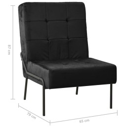Acquista Poltrona Relax 65x79x87 cm Nera in Velluto con riferimento GHV-325776 della ditta 