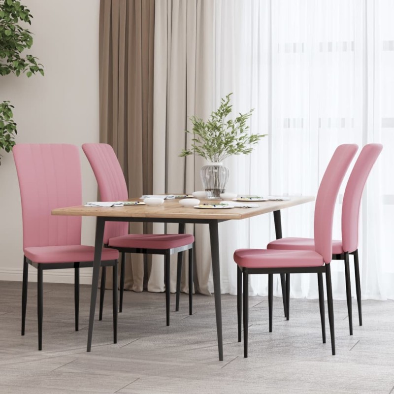 Acquista Sedie da Pranzo 4 pz Rosa in Velluto con riferimento GHV-326108 della ditta 