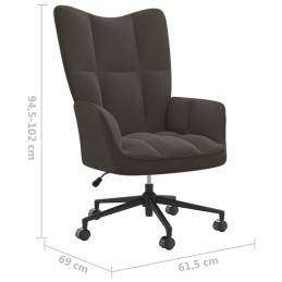 Acquista Poltrona Relax Grigio Scuro in Velluto con riferimento GHV-328173 della ditta 