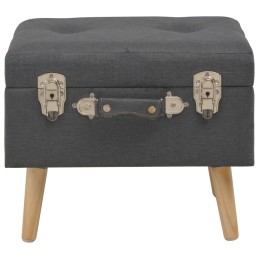 Acquista Sgabello con Contenitore 40 cm in Tessuto Grigio Scuro con riferimento GHV-247520 della ditta 