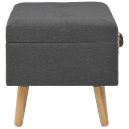 Acquista Sgabello con Contenitore 40 cm in Tessuto Grigio Scuro con riferimento GHV-247520 della ditta 