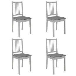 Acquista Sedie da Pranzo con Cuscini 4 pz Grigie in Legno Massello con riferimento GHV-247639 della ditta 