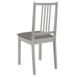 Acquista Sedie da Pranzo con Cuscini 4 pz Grigie in Legno Massello con riferimento GHV-247639 della ditta 