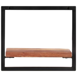 Acquista Mensole Parete 2 pz 40x24x35 cm Legno Massello Acacia e Acciaio con riferimento GHV-338460 della ditta 