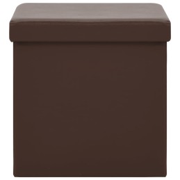 Acquista Sgabelli con Contenitore Pieghevoli 2 pz Marroni in PVC con riferimento GHV-338787 della ditta 