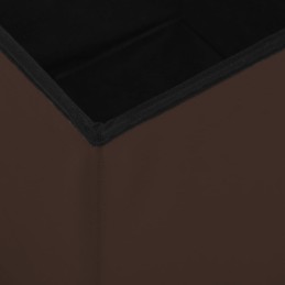 Acquista Sgabelli con Contenitore Pieghevoli 2 pz Marroni in PVC con riferimento GHV-338787 della ditta 