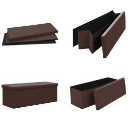 Acquista Panca Portaoggetti Pieghevole Marrone in PVC con riferimento GHV-338798 della ditta 