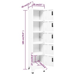 Acquista Armadietto con Serratura Bianco 38x40x180 cm in Acciaio con riferimento GHV-339788 della ditta 
