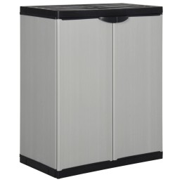 Acquista Armadietto da Giardino con 1 Ripiano Grigio e Nero 68x40x85 cm con riferimento GHV-340981 della ditta 
