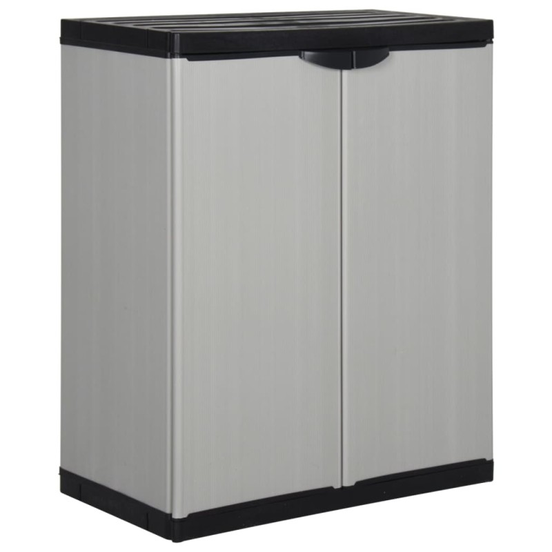 Acquista Armadietto da Giardino con 1 Ripiano Grigio e Nero 68x40x85 cm con riferimento GHV-340981 della ditta 