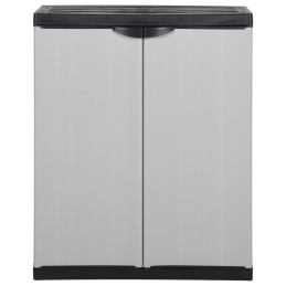 Acquista Armadietto da Giardino con 1 Ripiano Grigio e Nero 68x40x85 cm con riferimento GHV-340981 della ditta 