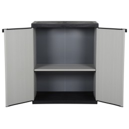 Acquista Armadietto da Giardino con 1 Ripiano Grigio e Nero 68x40x85 cm con riferimento GHV-340981 della ditta 