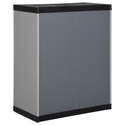 Acquista Armadietto da Giardino con 1 Ripiano Grigio e Nero 68x40x85 cm con riferimento GHV-340981 della ditta 