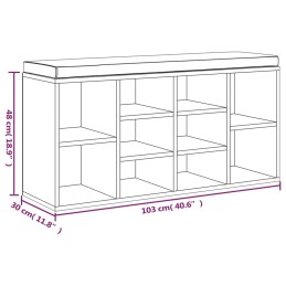 Acquista Scarpiera Rovere Marrone 103x30x48 cm in Legno Multistrato con riferimento GHV-342614 della ditta 