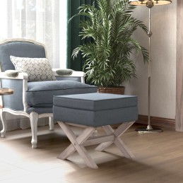 Acquista Sgabello Portaoggetti Grigio Scuro 45x45x49 cm in Velluto con riferimento GHV-344519 della ditta 