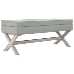 Acquista Sgabello Portaoggetti Grigio chiaro 110x45x49 cm in Velluto con riferimento GHV-344525 della ditta 