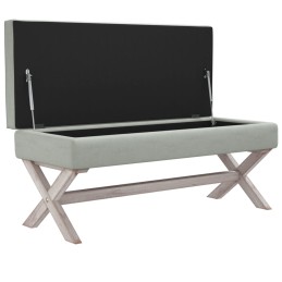 Acquista Sgabello Portaoggetti Grigio chiaro 110x45x49 cm in Velluto con riferimento GHV-344525 della ditta 