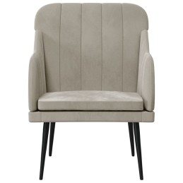 Acquista Poltrona Grigio Chiaro 63x76x80 cm Velluto con riferimento GHV-351454 della ditta 