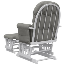 Acquista Poltrona Glider con Sgabello Grigio Chiaro in Tessuto con riferimento GHV-351662 della ditta 