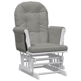Acquista Poltrona Glider con Sgabello Grigio Chiaro in Tessuto con riferimento GHV-351662 della ditta 