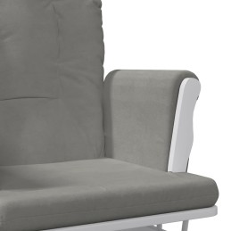 Acquista Poltrona Glider con Sgabello Grigio Chiaro in Tessuto con riferimento GHV-351662 della ditta 