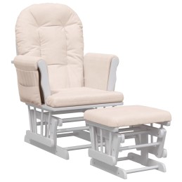 Acquista Poltrona Glider con Sgabello Rosa Chiaro in Tessuto con riferimento GHV-351660 della ditta 