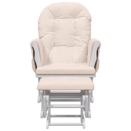 Acquista Poltrona Glider con Sgabello Rosa Chiaro in Tessuto con riferimento GHV-351660 della ditta 
