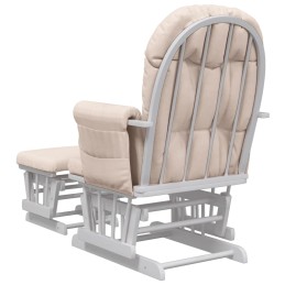 Acquista Poltrona Glider con Sgabello Rosa Chiaro in Tessuto con riferimento GHV-351660 della ditta 