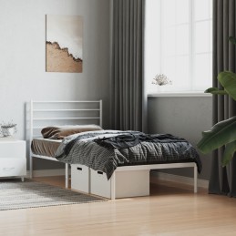 Acquista Giroletto con Testiera Metallo Bianco 75x190 cm con riferimento GHV-352358 della ditta 