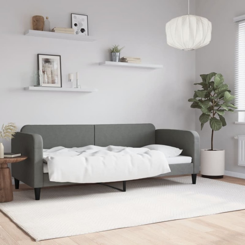 Acquista Letto da Giorno Grigio Scuro 80x200 cm in Tessuto con riferimento GHV-354029 della ditta 