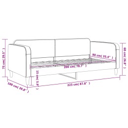Acquista Letto da Giorno Grigio 90x200 cm in Tessuto con riferimento GHV-354034 della ditta 