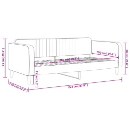 Acquista Letto da Giorno Nero 100x200 cm in Velluto con riferimento GHV-354097 della ditta 