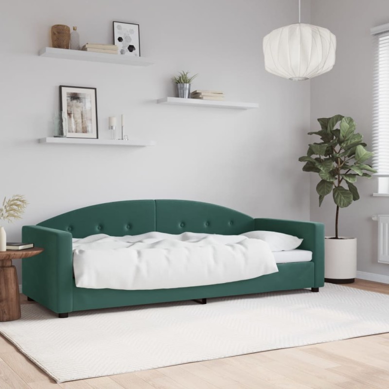 Acquista Letto da Giorno Verde Scuro 80x200 cm in Velluto con riferimento GHV-354131 della ditta 