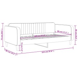 Acquista Letto da Giorno Nero 80x200 cm in Velluto con riferimento GHV-354083 della ditta 