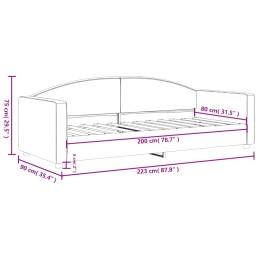 Acquista Letto da Giorno Grigio Chiaro 80x200 cm in Tessuto con riferimento GHV-354106 della ditta 