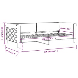 Acquista Letto da Giorno Grigio Chiaro 80x200 cm in Velluto con riferimento GHV-354237 della ditta 