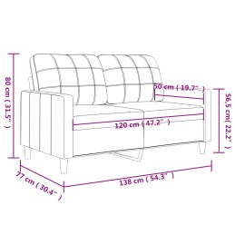 Acquista Divano a 2 Posti Grigio 120 cm in Similpelle con riferimento GHV-359114 della ditta 
