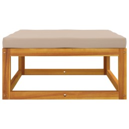 Acquista Poggiapiedi Giardino con Cuscino Tortora Legno Massello Acacia con riferimento GHV-360006 della ditta 