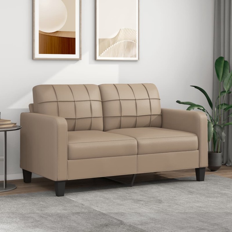 Acquista Divano a 2 Posti Cappuccino 140 cm in Similpelle con riferimento GHV-359121 della ditta 