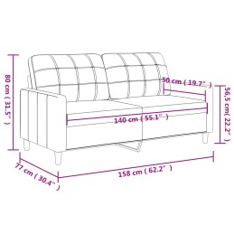 Acquista Divano a 2 Posti Cappuccino 140 cm in Similpelle con riferimento GHV-359121 della ditta 