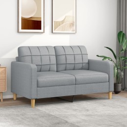 Acquista Divano a 2 Posti Grigio Chiaro 140 cm in Tessuto con riferimento GHV-359091 della ditta 