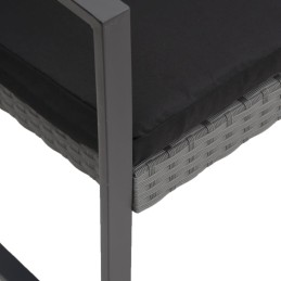 Acquista Sedie da Pranzo da Giardino 2 pz Grigio Scuro in Rattan PP con riferimento GHV-360205 della ditta 