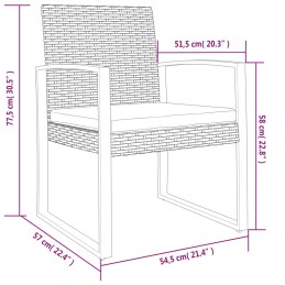 Acquista Sedie da Pranzo da Giardino 2 pz Grigio Scuro in Rattan PP con riferimento GHV-360205 della ditta 