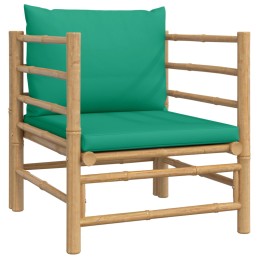 Acquista Divano da Giardino con Cuscini Verdi in Bambù con riferimento GHV-362296 della ditta 